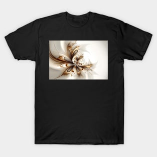 Abstract Floral Neutral Botanical Print T-Shirt